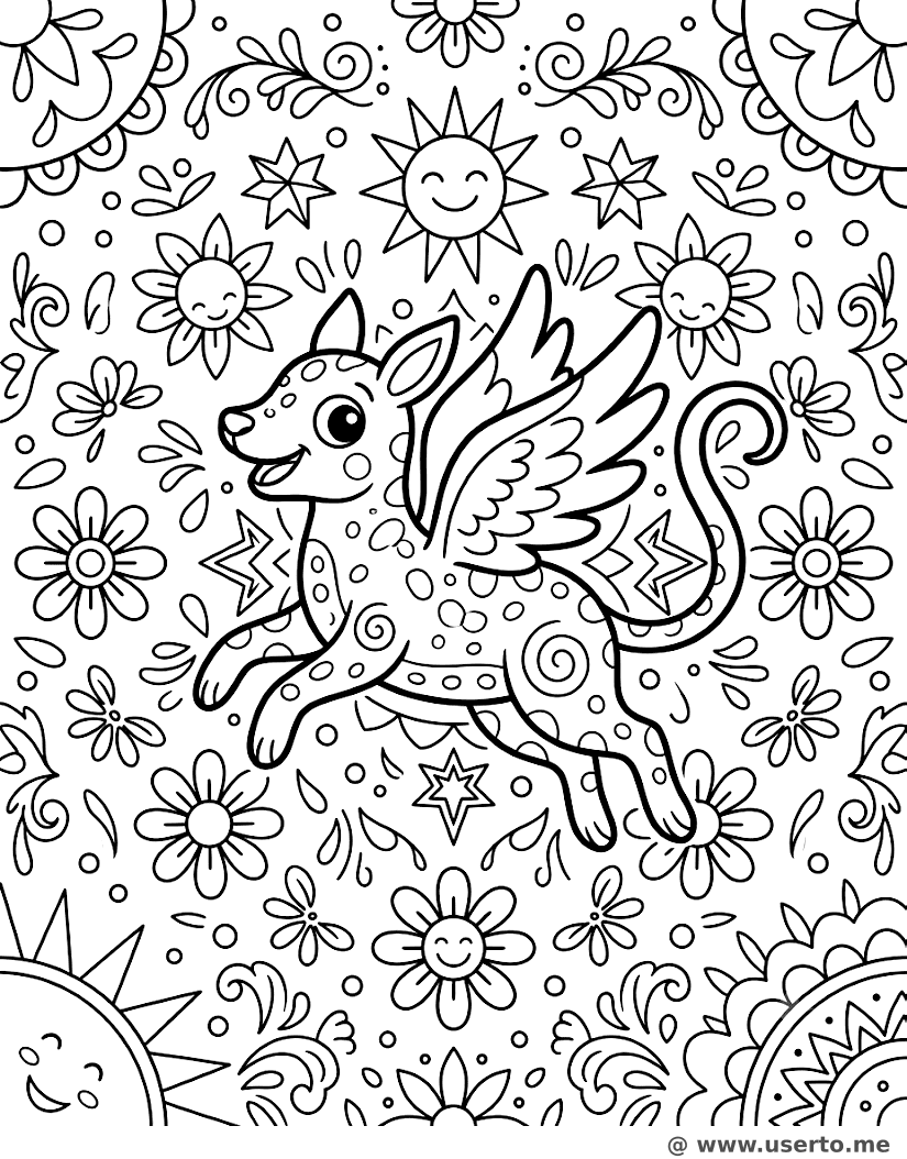Mexican Alebrije Floral Medallion