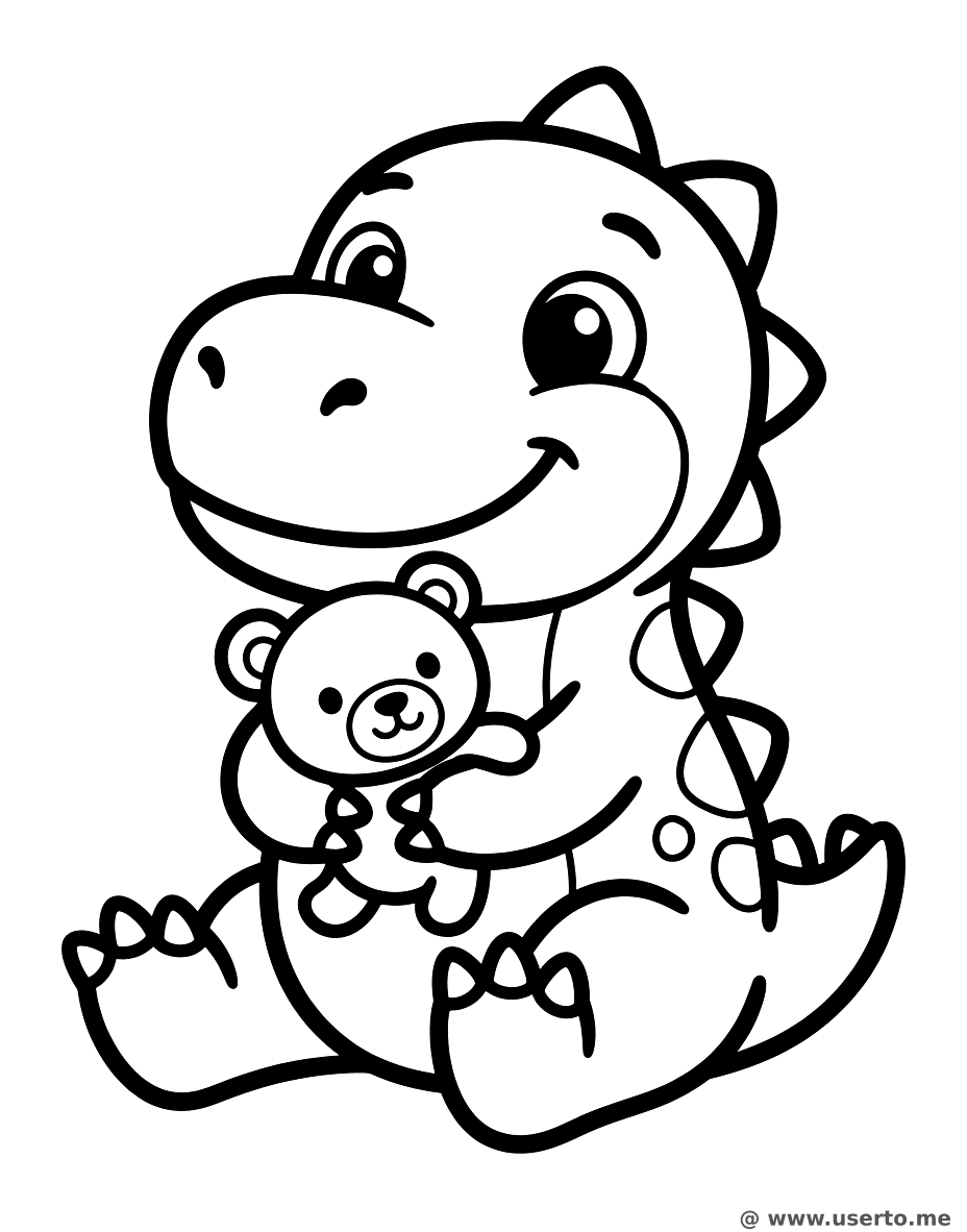 Baby T-Rex with Teddy