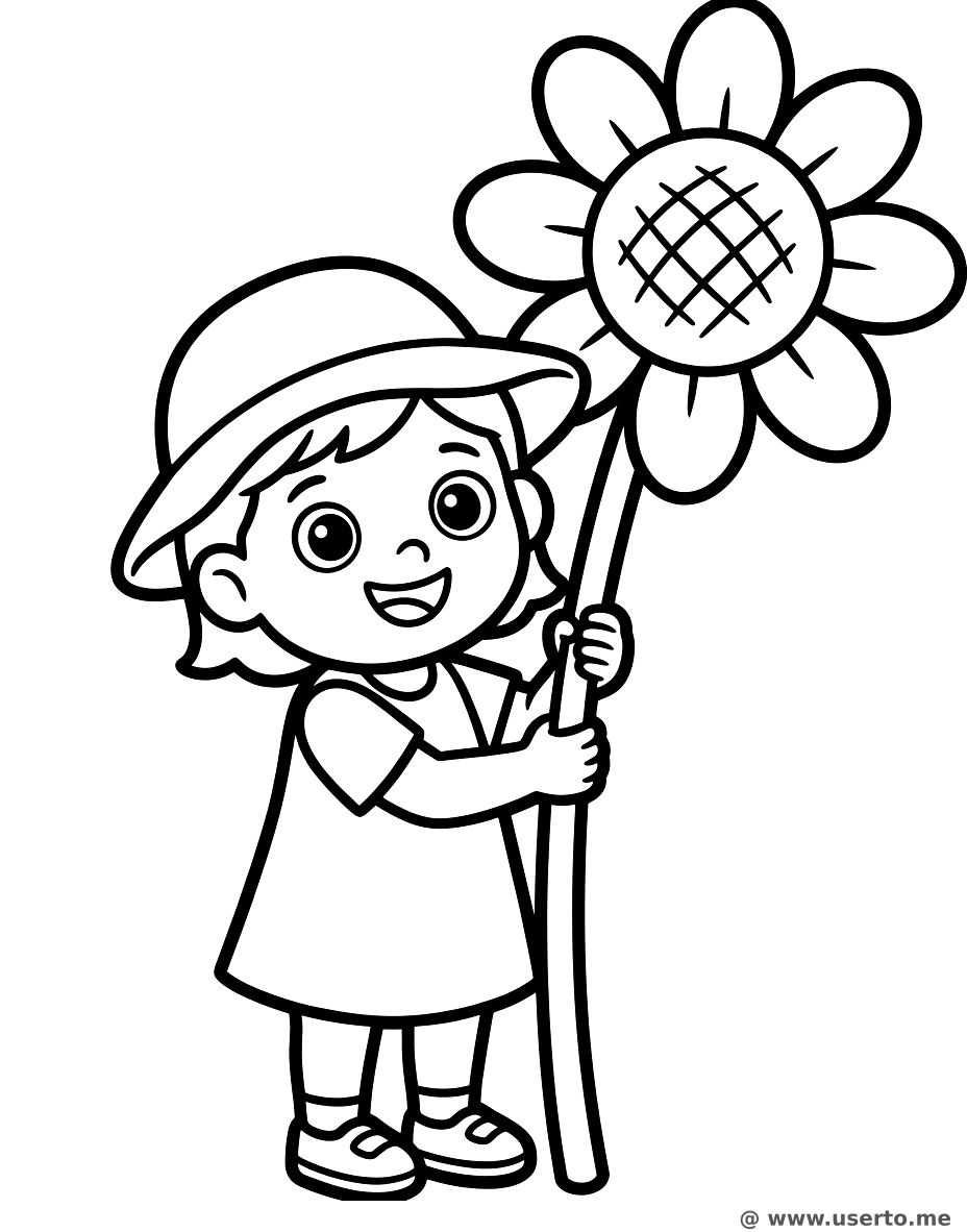 꽃을 든 꼬마 소녀