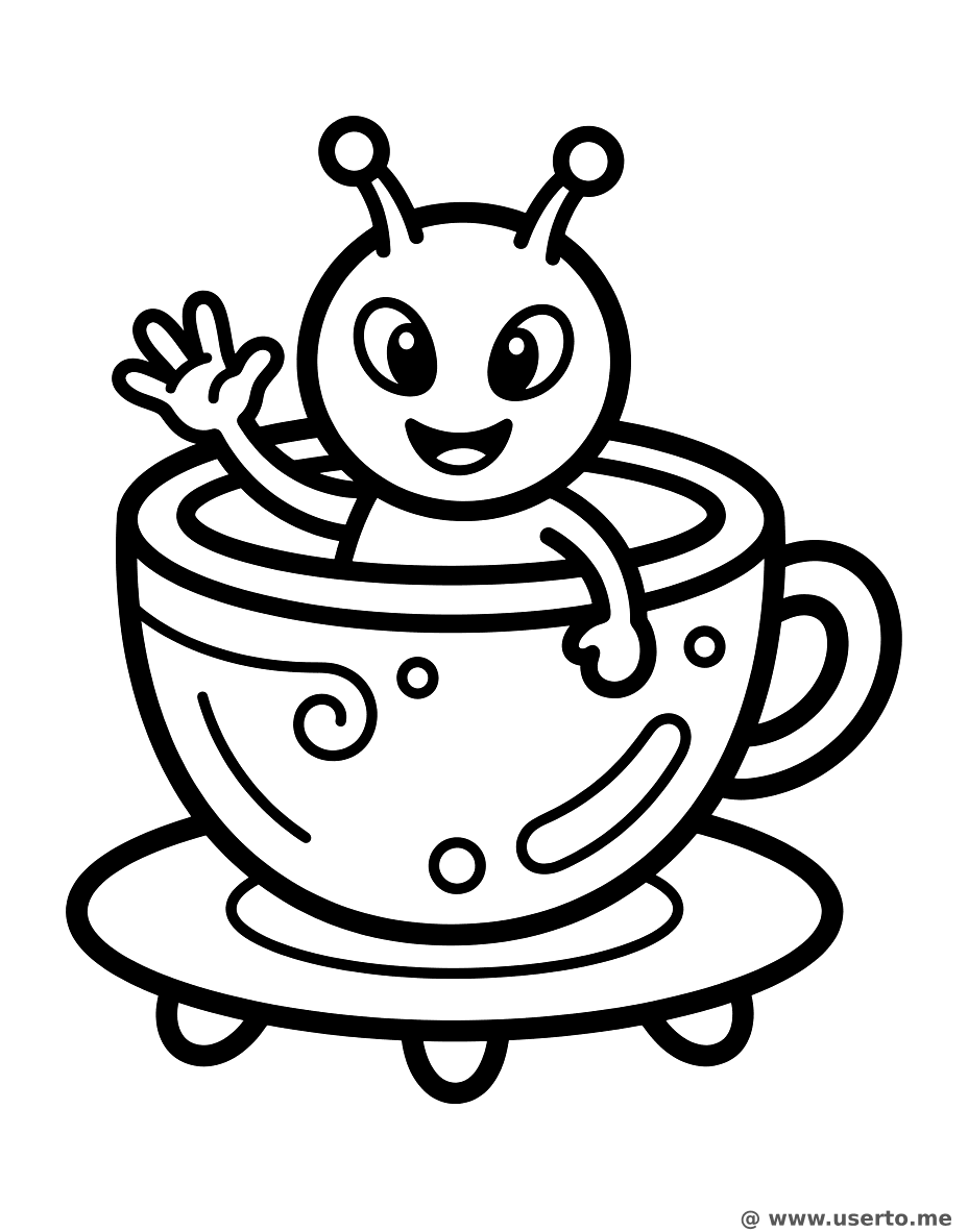 Teacup UFO Alien