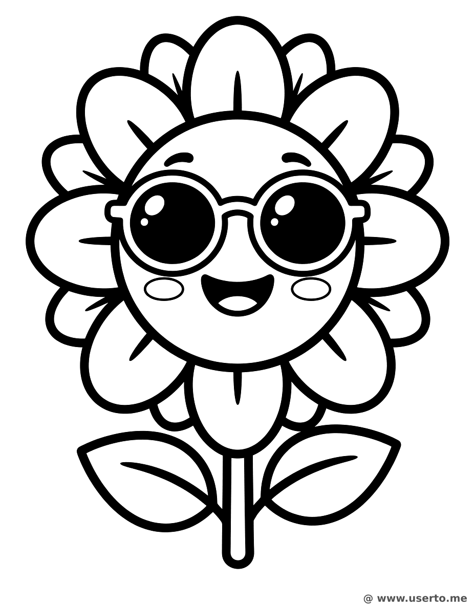 선글라스 낀 해바라기