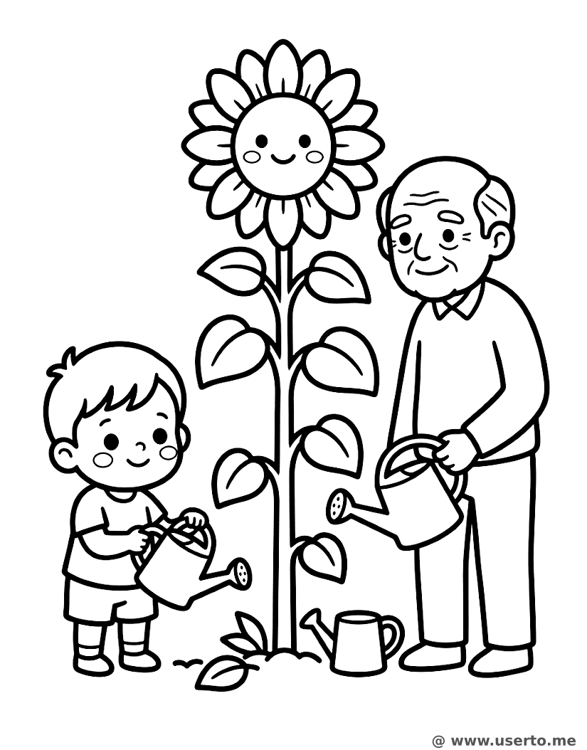 Grandpa’s Giant Sunflower