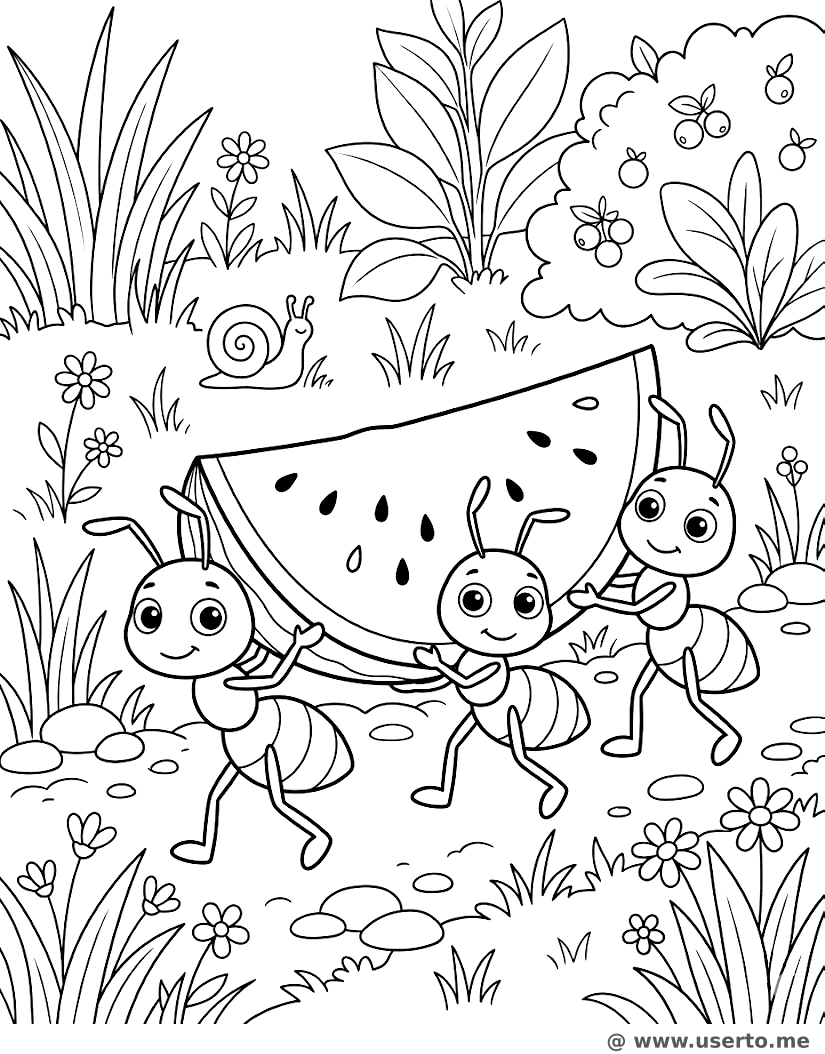 Ant Team's Watermelon Feast