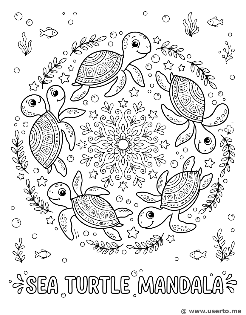 Mandala del Baile de las Tortugas Marinas