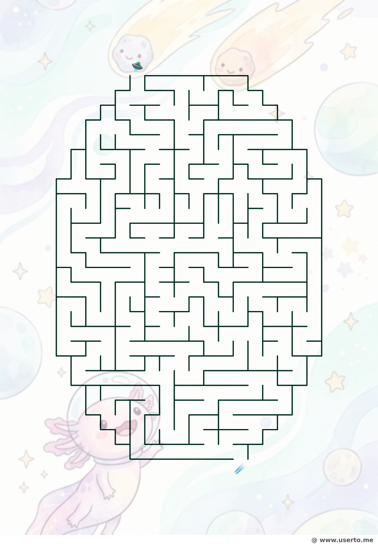 Galactic Axolotl’s Comet Chase