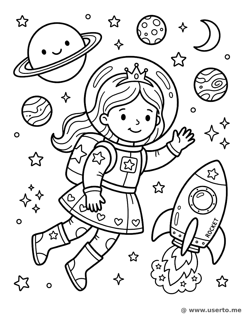 우주선 탐험 공주님