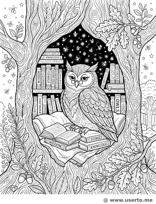 A Biblioteca da Floresta Mágica da Coruja