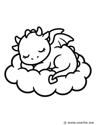 Der verschlafene kleine Wolkendrache