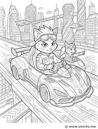 Neon City Hover Racer