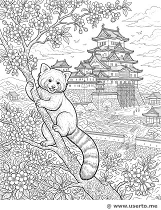 Panda Rojo en el Castillo de la Garza