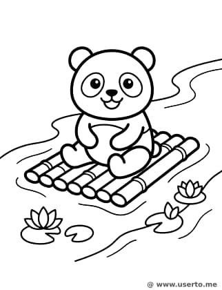 판다의 대나무 뗏목 여행