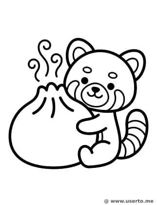 A Hora do Lanche do Panda Vermelho