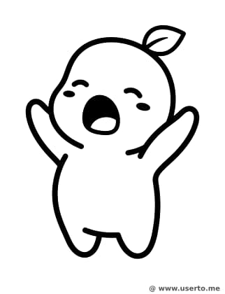 하품하는 아기 새싹