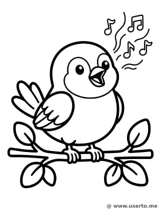 노래하는 행복한 꼬마 새