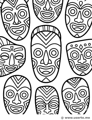 Ausdrucksstarker afrikanischer Maskentanz