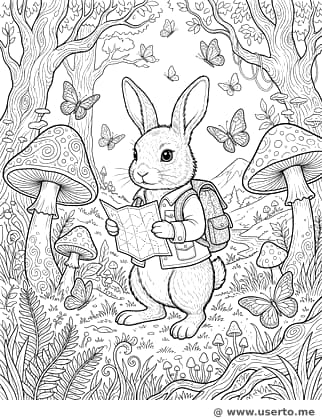 Coelhinho Valente Explorador da Floresta