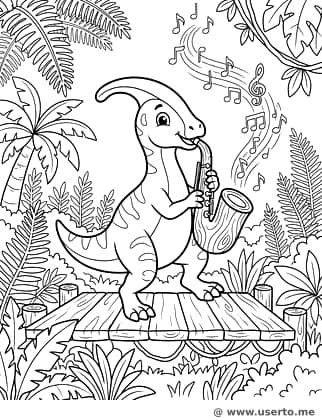 Jazz Musician Parasaurolophus