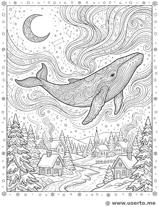 La aventura de la ballena del cielo aurora