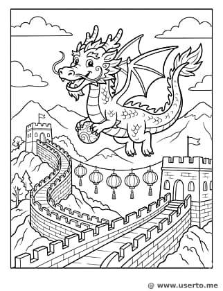 Dragon's Great Wall Lanterns