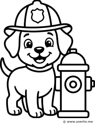 Brave Puppy Firefighter