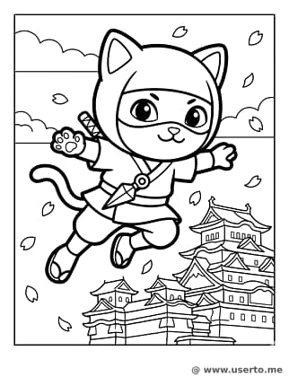 닌자 고양이의 성곽 점프