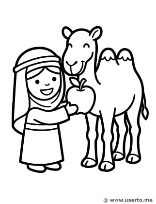 Wüstenprinzessin und ihr Kamel-Freund