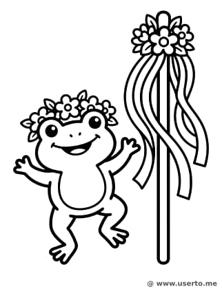 하지 축제 꽃 개구리