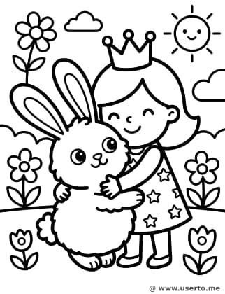 Die Prinzessin und ihr flauschiges Häschen