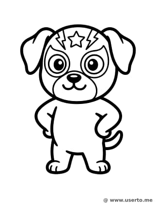 Cachorrinho Lutador de Lucha Libre