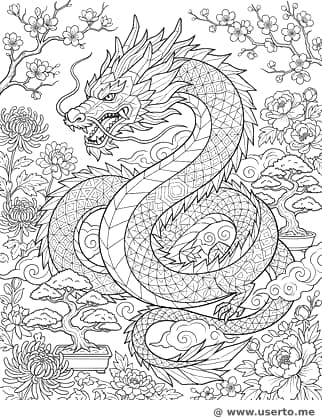 Celestial Dragon's Origami Garden
