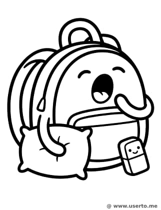 졸린 배낭의 꿀잠