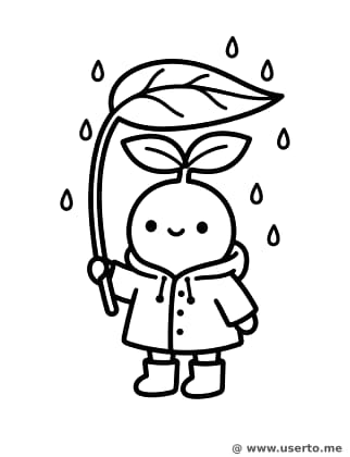 꼬마 새싹의 첫 빗나들이