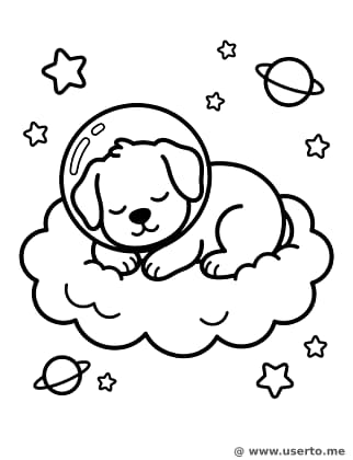 Sleepy Space Puppy