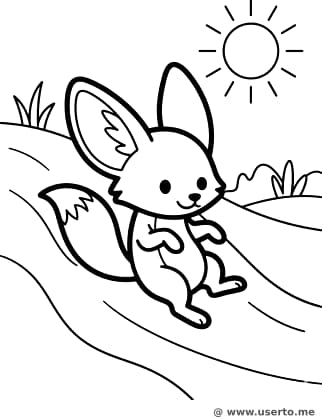 사막여우의 모래 언덕 미끄럼틀