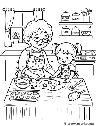 할머니와 쿠키 굽기