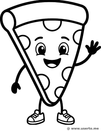 Tanzendes Pizzastück