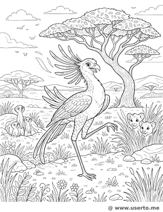 뱀잡이수리의 사막 댄스