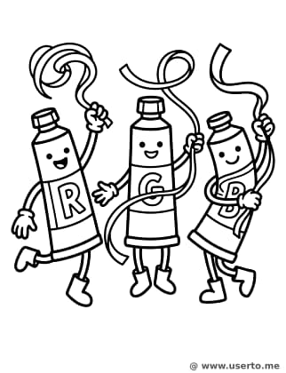 춤추는 물감 튜브 삼총사