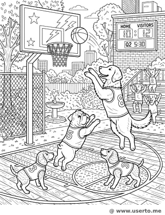 강아지 농구 시합