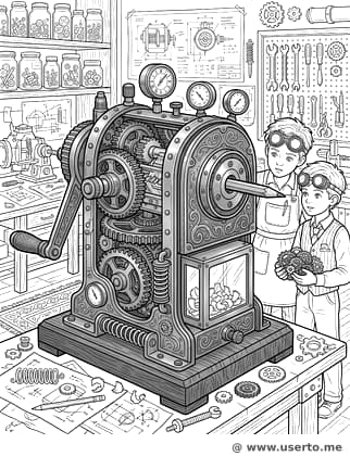 Invenção de Afia-Lápis Steampunk