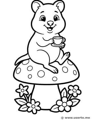 La Hora del Té del Quokka en el Bosque