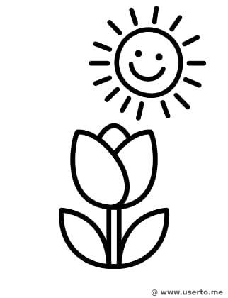 행복한 해님과 작은 꽃