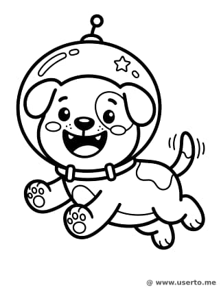 Happy Astronaut Dog