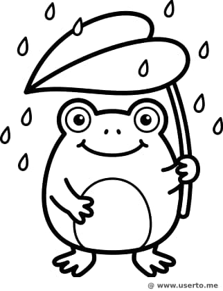 비 오는 날의 개구리 친구