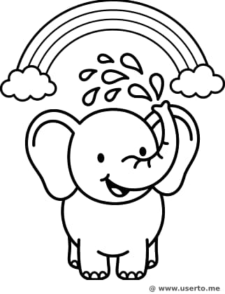 O Banho de Arco-Íris Mágico do Elefante