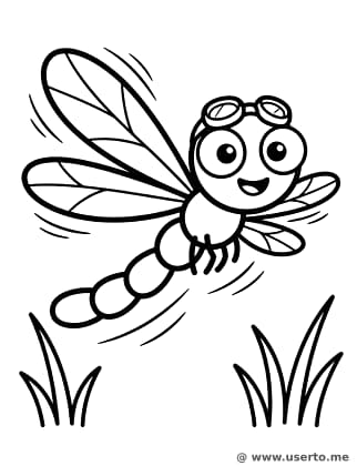 Flinke Libelle mit Fliegerbrille
