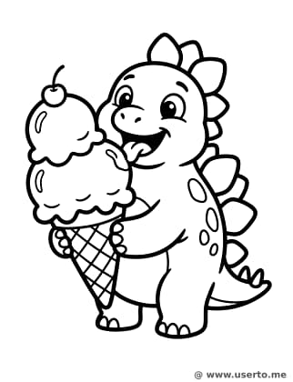 아이스크림 먹는 스테고