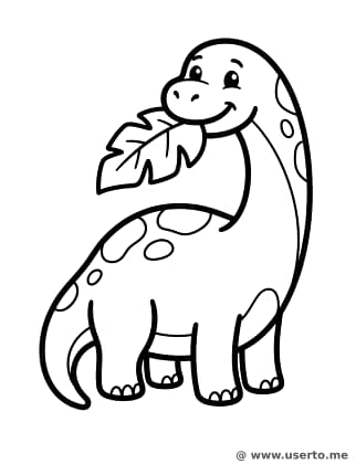 행복한 아기 브라키오의 간식 시간