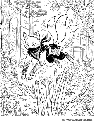 O Sprint na Floresta do Ninja Kitsune