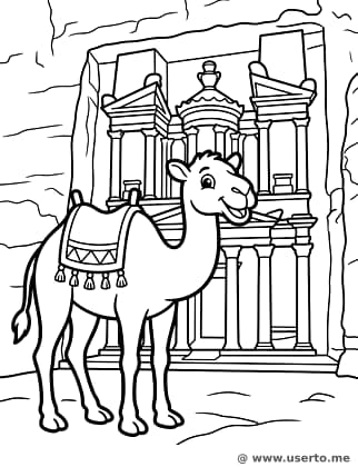 Fröhliches Kamel in Petra